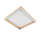Lustre Plafon LED 28W Sobrepor 40x40 Dourado 3000K Bivolt
