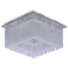 Lustre Plafon Led Cristal Quadrado Luxo Teto Quarto Sala 30w Lustre Plafon Led Cristal Quadrado Luxo Teto Quarto Sala 30w