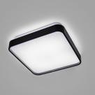 Lustre Plafon LED Metal Black 24W 40x40 Céu Estrelado Branco Frio 6500K Bivolt