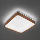 Lustre Plafon LED Timber 12W 28x28 Céu Estrelado Amadeirado Branco Frio 6500K Bivolt