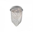 Lustre Plafon Light Redondo - gotas de Cristais 5 luzes GU10