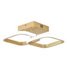 Lustre Plafon Luminária De Teto Moderno Led Dourado Quadrado Zamp Lamp Bivolt