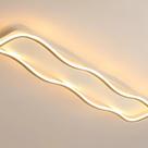 Lustre Plafon Ondulado Moderno Led 3 Em 1 Com Controle 60 Cm