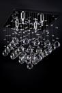 Lustre Plafon Pirâmide Cristal Quadrado 30cm 523