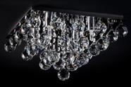 Lustre Plafon Pirâmide Cristal Redondo 30cm 524