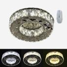 Lustre Plafon Redondo 35cm Cristal LED Sobrepor 24W 3 Cores Bivolt