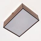 Lustre plafon retangular 30cm 1 lâmpada