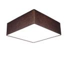 Lustre Plafon Sobrepor Quadrado Vivare CQF5015LC Cúpula em Tecido Cor Café 50x50x15cm Lustre Plafon Sobrepor Quadrado Vivare CQF5015LC Cúpula em Tecido Cor Café 50x50x15cm