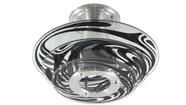 Lustre Plafon Sobrepor Teto - Redondo Fantasia Preto - Quarto, Sala, Cozinha, Banheiro