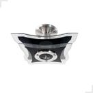 Lustre Plafon Sobrepor Teto Vidro - Preto - Sala Quarto Mesa