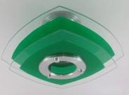Lustre Plafon Sobrepor - Verde - 2 Vidros - Sala Quarto Lustre Plafon Sobrepor - Verde - 2 Vidros - Sala Quarto
