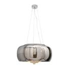 Lustre Plafon Sobrepor Vidro Cristal Cromado 60cm