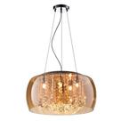 Lustre/Plafon Soho Vidro Âmbar e Cristal Transp. 50cm - Bella Iluminação - PD001AM Lustre/Plafon Soho Vidro Âmbar e Cristal Transp. 50cm - Bella Iluminação - PD001AM