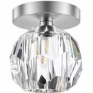 Lustre Plafon Teto 13cm Cristal Vidro Flowers Metal Prata LED G9 Gimpo KJGD-021-SILVERY