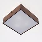 Lustre plafon teto aletado 40cm quadrado madeira Lustre plafon teto aletado 40cm quadrado madeira