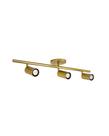 Lustre Plafon Trilho 70cm com 3 Spots Articulável Dourado 481