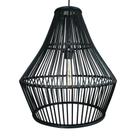 Lustre Rattan Preto Maior Design Contemporaneo Impecavel