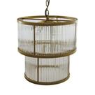 Lustre Redondo Metal Dourado Pingentes Classico Design