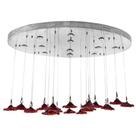 Lustre Redondo Moderno Tulipas Vermelhas Moderno Design