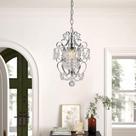 Lustre riomasee Mini Chrome Crystal, 1 luz, quarto de 15 polegadas