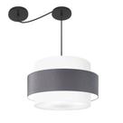 Lustre Sala de Jantar Com Desvio Vivare Md-4399 Cúpula em Tecido 50cm Lustre Sala de Jantar Com Desvio Vivare Md-4399 Cúpula em Tecido 50cm