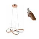 Lustre Sala Led Luxo Moderno 45w 50 cm Rose C/ Controle Lustre Sala Led Luxo Moderno 45w 50 cm Rose C/ Controle