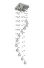 Lustre Sobrepor de Cristal Legitimo Espiral Lavabo Cabeceira de Cama Feng Shui Sala Decoração