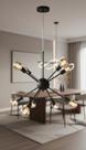Lustre Sputnik 8 Hastes Preto Moderno P/ Teto 60W Lustre Sputnik 8 Hastes Preto Moderno P/ Teto 60W