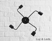 Lustre Sputnik Aranha 4 Pernas Assimétrico Luminária Brinde bulbo 9w