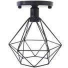 Lustre Teto Plafon Industrial Aramado Diamante Retrô Luminária Sobrepor Vintage Agp Ilumini