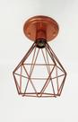 Lustre Teto Retrô Plafon Aramado Diamante Cobre Total Lustre Teto Retrô Plafon Aramado Diamante Cobre Total