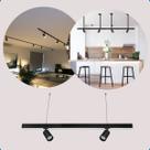 Lustre Teto Trilho Com Lampada Pendente Mesa Iluminacao Spot Lustre Teto Trilho Com Lampada Pendente Mesa Iluminacao Spot