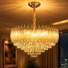 Lustre Torre Pendente Cristal K9 Luxo Elegante Com Lampadas Led