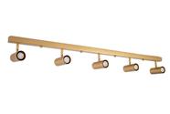 Lustre Trilho Perfil 1.20m com 5 Spots Articulável Dourado 190/5