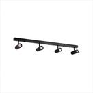 Lustre Trilho Perfil 1 Metro com 4 Spots Articulável Preto 190/4