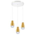 Lustre Triplo em Led na cor Dourada - 10CM