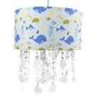 Lustre Tubular Cristais Fundo do Mar Quarto Bebê Infantil Menino Menina