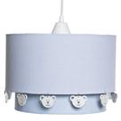 Lustre Tubular Duplo Azul Ursinhos Quarto Bebê Infantil Menino