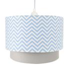 Lustre Tubular Duplo Chevron Azul Quarto Bebê Infantil Menino Lustre Tubular Duplo Chevron Azul Quarto Bebê Infantil Menino