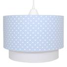 Lustre Tubular Duplo Coroa Azul Quarto Bebê Infantil Menino