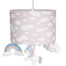 Lustre Tubular Unicórnio Quarto Bebê Infantil Menina