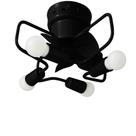 Lustre Ventilador de Teto Pequeno Preto com Chave Liga/Desliga Motor WEG Potente 8090 Lustre Ventilador de Teto Pequeno Preto com Chave Liga/Desliga Motor WEG Potente 8090