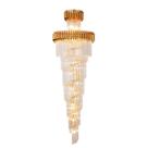 Lustre Viena Dourado Com Cristal Transparente 40 Lâmpadas E14 Eletrorastro