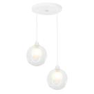 Lustres Pendentes Duplo Harmony Bolinha Branco