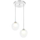 Lustres Pendentes Duplo Harmony Bolinha Escovado