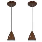 Lustres pendentes Marrom cozinha americana balcão sala alumínio Par 17x13