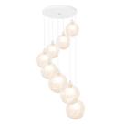 Lustres Pendentes Óctuplo Branco Harmony Bolinha Ambar Lustres Pendentes Óctuplo Branco Harmony Bolinha Ambar