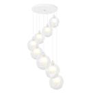 Lustres Pendentes Óctuplo Harmony Bolinha Branco Lustres Pendentes Óctuplo Harmony Bolinha Branco