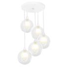 Lustres Pendentes Quíntuplo Harmony Bolinha Branco Lustres Pendentes Quíntuplo Harmony Bolinha Branco