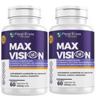 Luteína Zeaxantina Max Vision 400mg 120 Capsulas kit 2 frascos x 60 caps Vitaminas A C E E Zinco saúde ocular Floral Erv